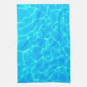 Foto: Blauwe poolwaterreflecties Theedoek (Verticaal)