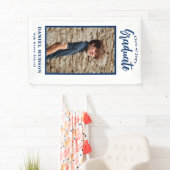 Foto Blauwe School kleur Afstuderen Banner toevoeg (Insitu)