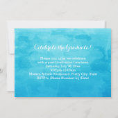 Foto Blauwe Waterverf Klasse van 2019 Afstuderen Kaart