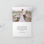 Foto Blauwgroen Agaat Gold Wedding Bedankt Kaart (Binnen)