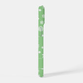 Foto Blauwgroen Kerst Wit Script Schattige rendier iPhone 15 Case (Rechterkant)