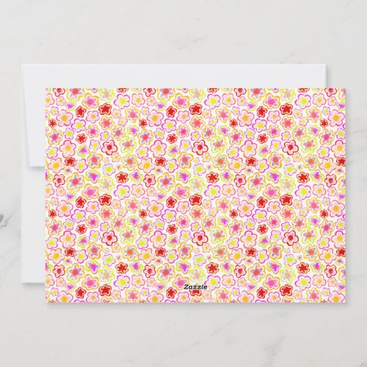 Foto Bloed Pattern Galentine Day Friends 2 Feestdagenkaart (Achterkant)