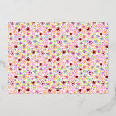 Foto Bloed Pattern Galentine Day Friends 2 Folie Feestdagenkaart (Achterkant)