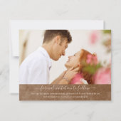 Foto bloem beige goud bruin Save the Date Aankondiging (Achterkant)