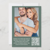 Foto  Bloemen Art Nouveau Bruiloft Kaart (Achterkant)