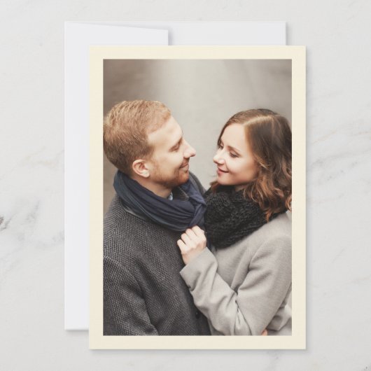 Foto Bloemen Art Nouveau Bruiloft Save The Date (Achterkant)