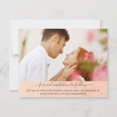 Foto Bloemen Beige Blush Rozen Goud Aankondiging (Achterkant)