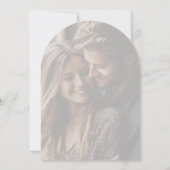 Foto Bloemen Blush Modern Arch Engagement Party Kaart (Achterkant)