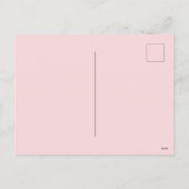  Foto & Bloemen Decor – Pastel Roze Feestdagenkaart (Achterkant)