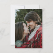 Foto Bloemen Kerstmis Winter Bruiloft RSVP Kaartje (Achterkant)