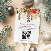 Foto Bloemen Kerstmis Winter Bruiloft RSVP Kaartje