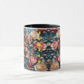 Foto Bloemen patronen verbeelden een moderne huwel Mok (Midden)