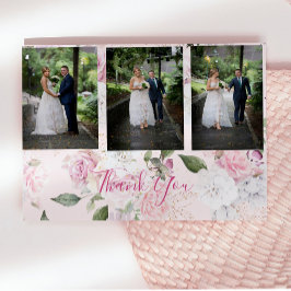 Foto Bloemen Rozen Romantische bruiloft Dank u Briefkaart