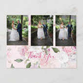 Foto Bloemen Rozen Romantische bruiloft Dank u Briefkaart (Voorkant)