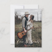 Foto Bloemen Western Crest Monogram Bruiloft Bedankkaart (Voorkant)