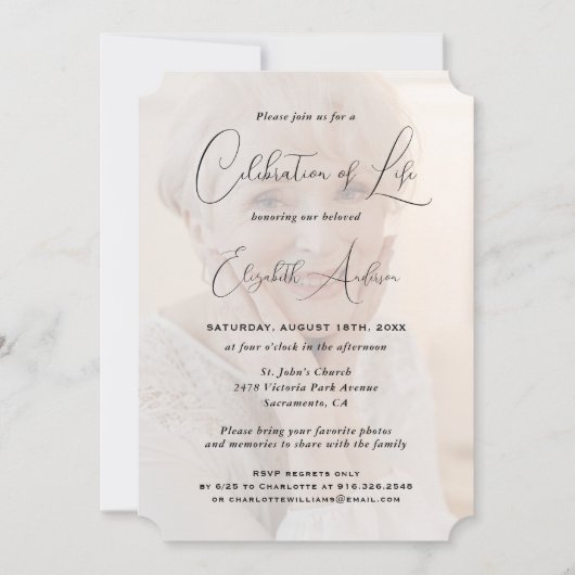 Foto Bloemenbegrafenis Viering van het leven Kaart (Voorkant)