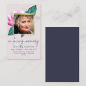 Foto bloemengebedskaart Herdenkingsviering Leven Visitekaartje (Voorkant / Achterkant)