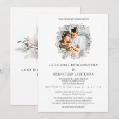 *~* FOTO Bloemenkrans AR16 RSVP Trouw Uitnodiging (Voorkant / Achterkant)