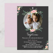 foto Bloemenkrans doop uitnodiging (Voorkant / Achterkant)