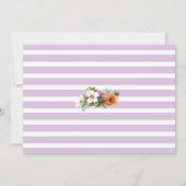 Foto bloemenkroon gouden paarse verjaardagsuitnodi kaart (Achterkant)