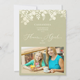 Foto Bloemenmeisje Aanzoek Bloemstuk Lijst