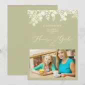 Foto Bloemenmeisje Voorstel Floral Lijst (Voorkant / Achterkant)