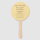 Foto bloemenrustieke chique bruiloft opslaan van d handwaaier (Achterkant)