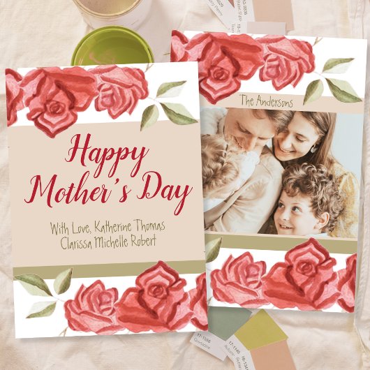 Foto  bloementrendy moderne Moederdag Kaart
