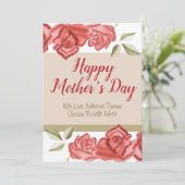 Foto  bloementrendy moderne Moederdag Kaart (Staand voorkant)