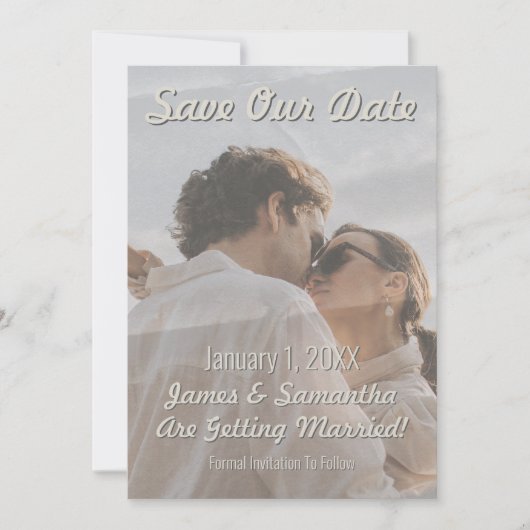 Foto Bloemige Bewaar De Datum Save The Date (Voorkant)