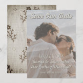 Foto Bloemige Bewaar De Datum Save The Date (Voorkant / Achterkant)