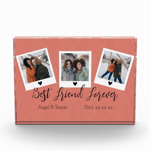 Foto Blok Beste Vriend | 3 Aangepaste Foto's (Voorkant)