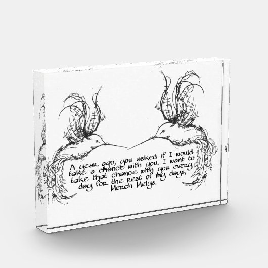 Foto Blok Hummingbird Quote (Links)