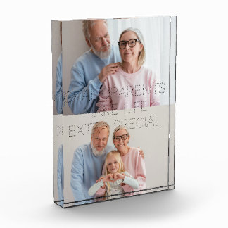 Foto Blok Oma en Opa | 2 Aangepaste Foto's