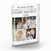 Foto Blok Verjaardagsfotocollage voor vader (Links)