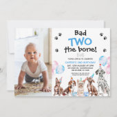 Foto Blue Bad Two The Bone Dogs 2e verjaardag Kaart (Voorkant)