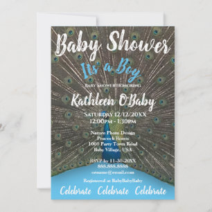 FOTO BLUE BOY BABY SHOWER INVITATIE KAART