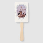 Foto Blue Chinoiserie Floral Botanical Wedding Handwaaier (Voorkant)