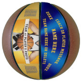 Foto Blue en Gold Personalized Basketball Ball Basketbal (Verticaal)