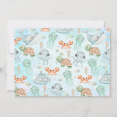 Foto Blue Grey Oneder The Zee Boys 1st Birthday Kaart (Achterkant)