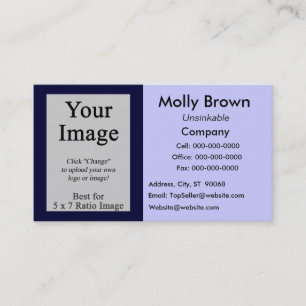 Foto Blue Navy Blank Business Card-sjabloon Visitekaartje