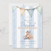 Foto Blue Preschool Teddy Bear Afstuderen Kaart (Voorkant)