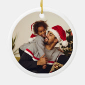 Foto Blue Pset Octopus Kerstmis Keramisch Ornament (Achterkant)