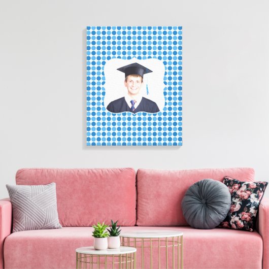 Foto Blue Retro [16x20] inch Canvas Print (Insitu (Woonkamer))