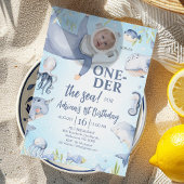 Foto Blue Scuba Diver Oneder het Zee 1e verjaardag Kaart