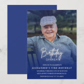 Foto Blue Shadow Verjaardagsdiner 93e verjaardag Kaart (Voorkant / Achterkant)
