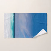 Foto Blue Turquoise Aqua White Beach Bad Handdoek (Handdoek)