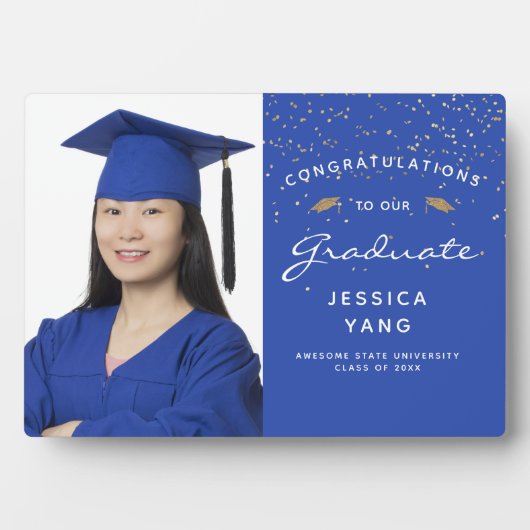 Foto Blue White Gold Afstuderen Keepomwille Fotoplaat (voorkant)