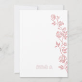 Foto Blush Hand Getrokken Rozen Romantisch Eenvoud Save The Date (Achterkant)