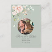Foto Blush Pink Floral Waterverf Floral Wedding Save The Date (Voorkant)